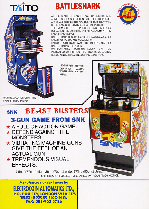 Battle Shark (Japan, Joystick) Arcade Game Cover